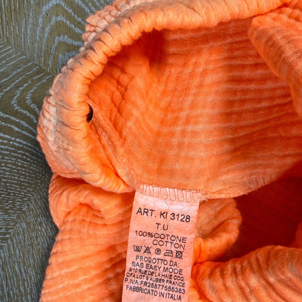 MICHAEL JOHN Women's Ruffled Tie-Dye Orange Shorts M - Picture 7 of 8